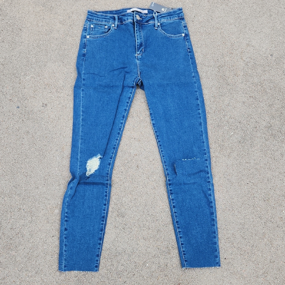 Women's Blue Distressed Jeans